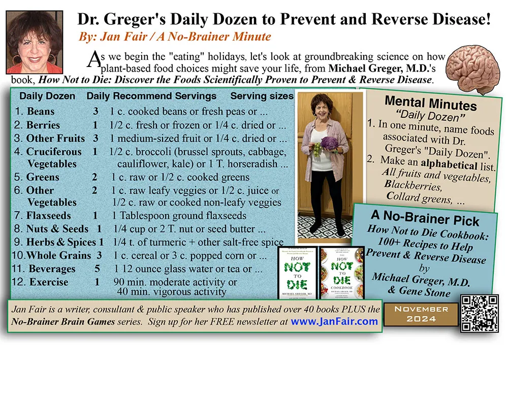 Dr. Greger's Daily Dozen to Prevent and Reverse Disease!